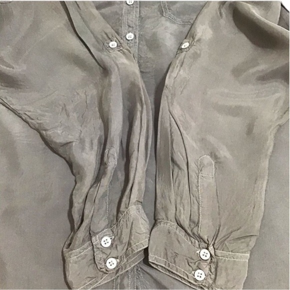 JOHNNY WAS PETE & GRETA Cupra L/S Button Down Blouse in Charcoal Size XS - Picture 7 of 10